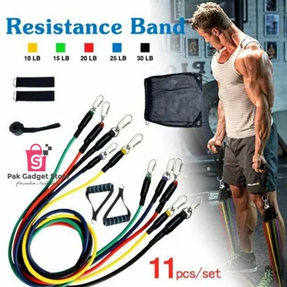 ✨11 Pcs Resistance Band Set for Heavy Workout | Limited in Stock 🔥🏋🏻