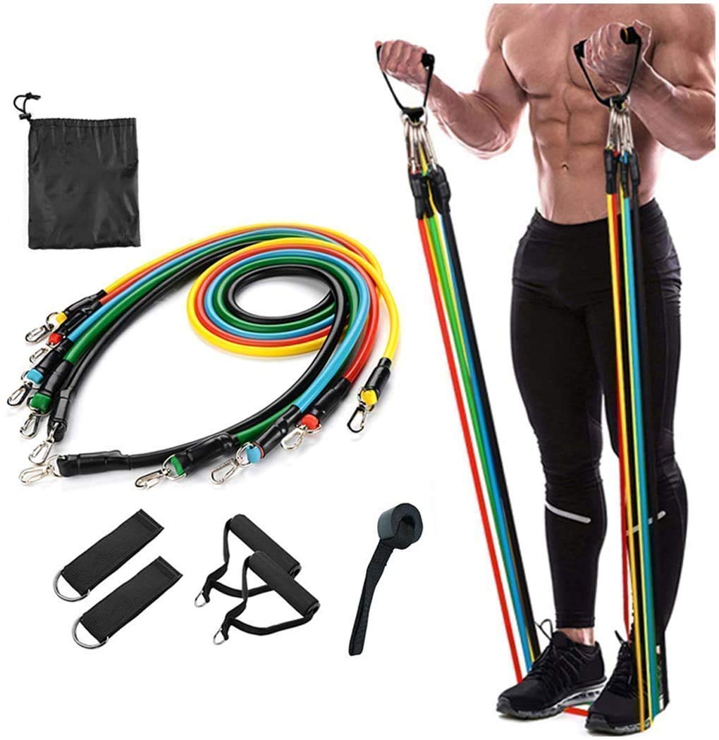 ✨11 Pcs Resistance Band Set for Heavy Workout | Limited in Stock 🔥🏋🏻